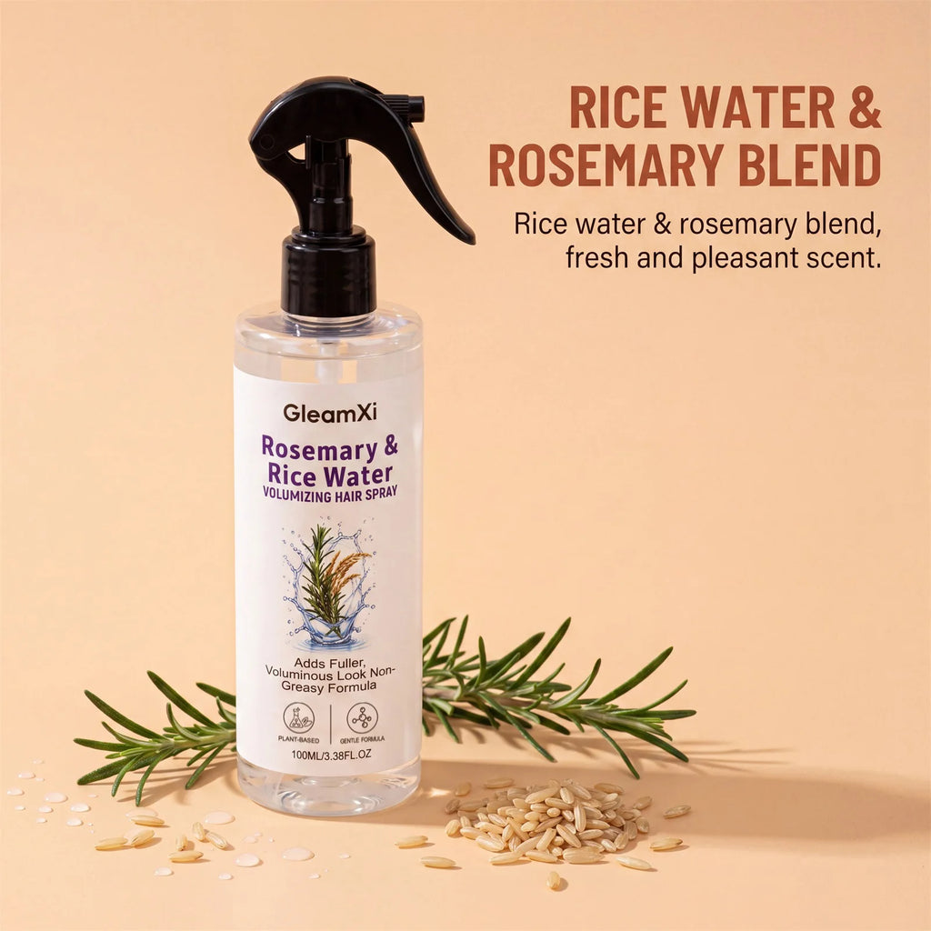 Rosemary & Rice Water Hair Spray Made with 100% Natural Extracts Lightweight Non-Greasy Formula for Softer Smoother-Looking Hai