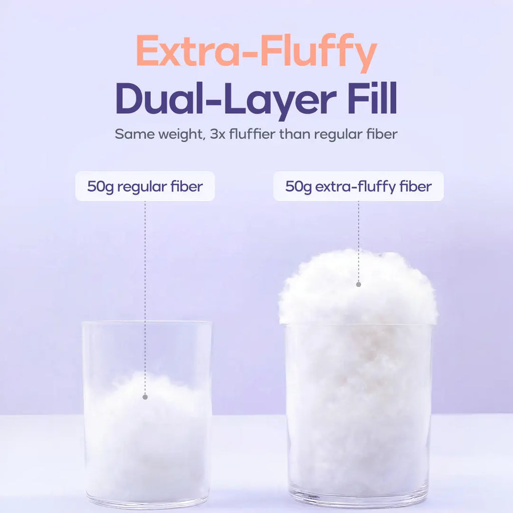 Mellow Sleep | Mellow Puff Pillow – Soft Quilted Puff Grid Design Pillow, Fluffy Plush Bed Pillow with Cloud like Comfort, Breathable Support Pillow for Side, Back & Stomach Sleepers, Cozy Bed Pillow for Better Sleep